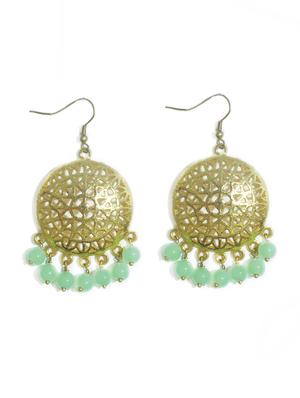 green metal necklaces and earring - 17562806 - Standard Image - 4
