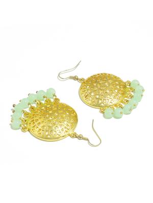green metal necklaces and earring - 17562806 - Standard Image - 5