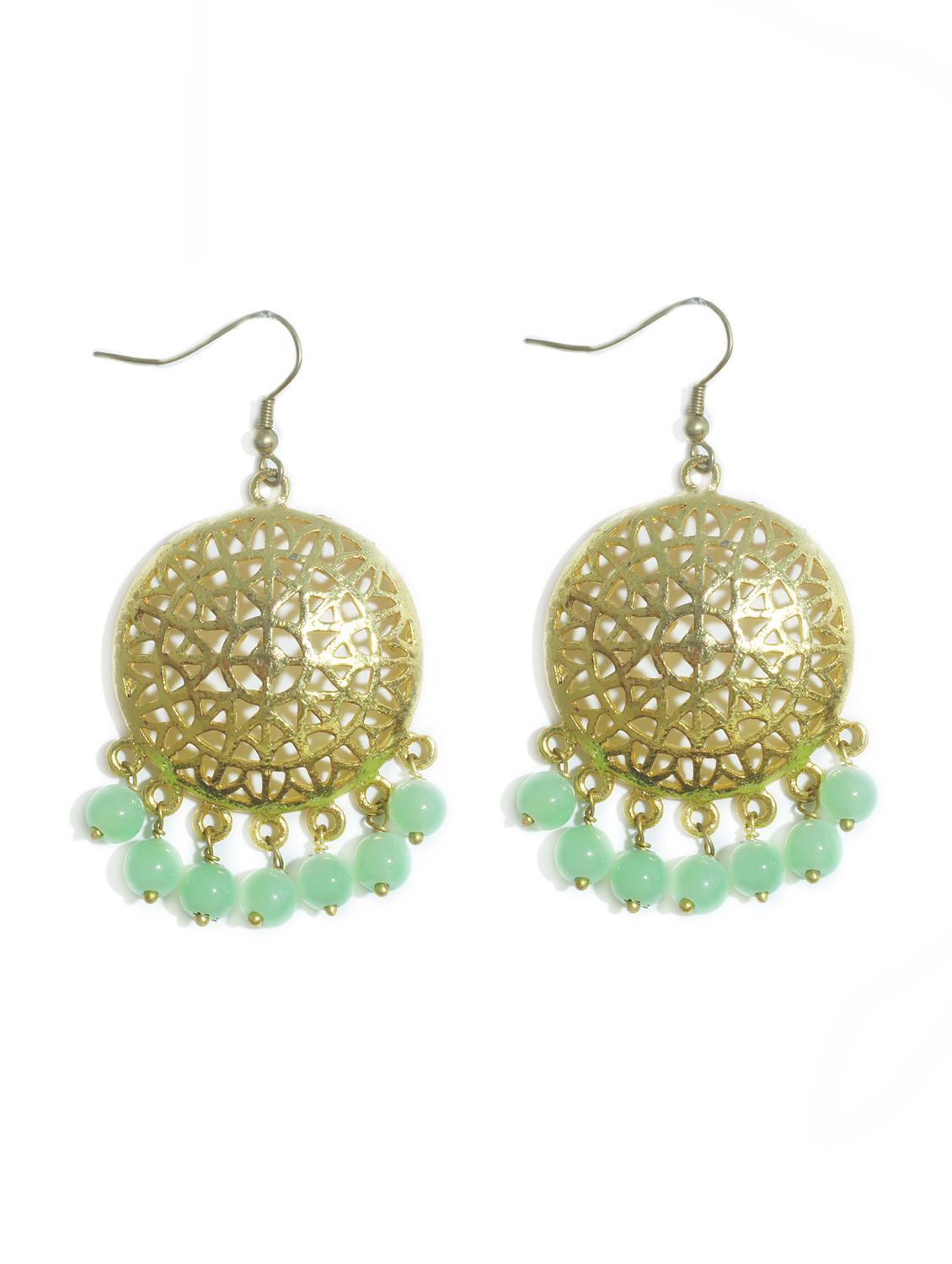 green metal necklaces and earring - 17562806 - Zoom Image - 4