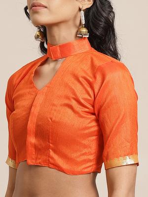 bordered printed saree with blouse - 17562973 - Standard Image - 3