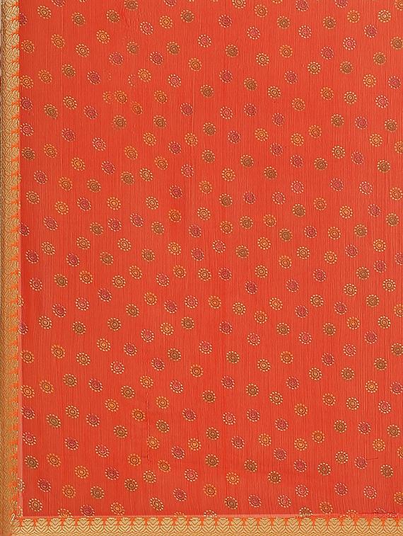 bordered printed saree with blouse - 17562973 - Zoom Image - 4