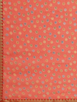 bordered printed saree with blouse - 17562974 - Standard Image - 4