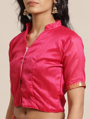 bordered printed saree with blouse - 17562989 - Standard Image - 3