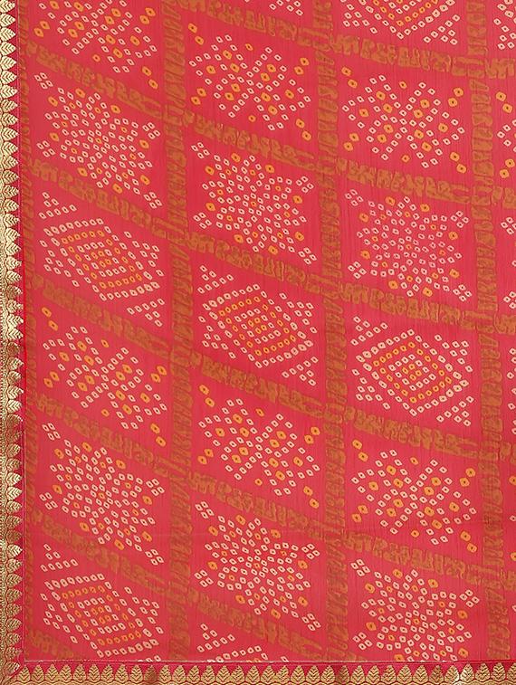bordered printed saree with blouse - 17562989 - Zoom Image - 4