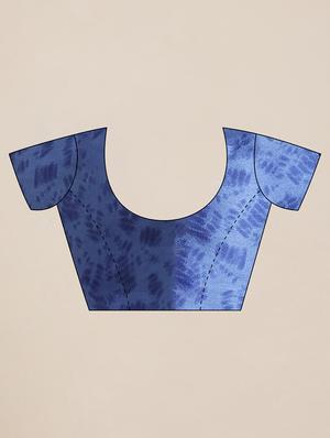 abstract printed saree with blouse - 17562993 - Standard Image - 3