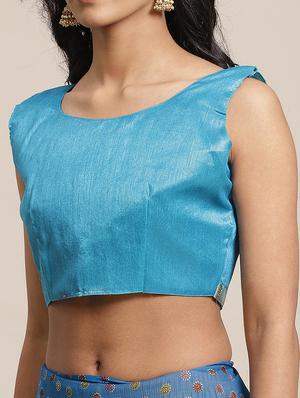 bordered printed saree with blouse - 17563019 - Standard Image - 3