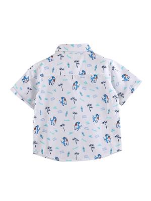 white printed casual shirt - 17563066 - Standard Image - 2