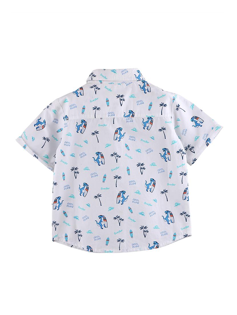 white printed casual shirt - 17563066 - Zoom Image - 2