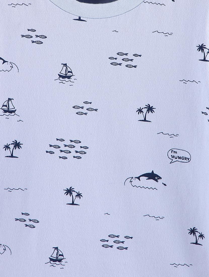 round neck printed tee - 17563072 - Zoom Image - 3