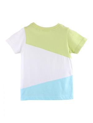 round neck color block t-shirt - 17563074 - Standard Image - 2