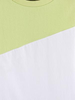round neck color block t-shirt - 17563074 - Standard Image - 3