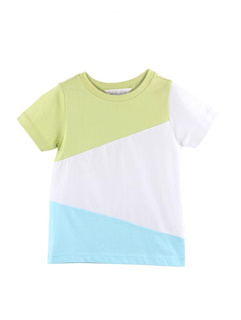 round neck color block t-shirt - 17563074 - Zoom Image - 1