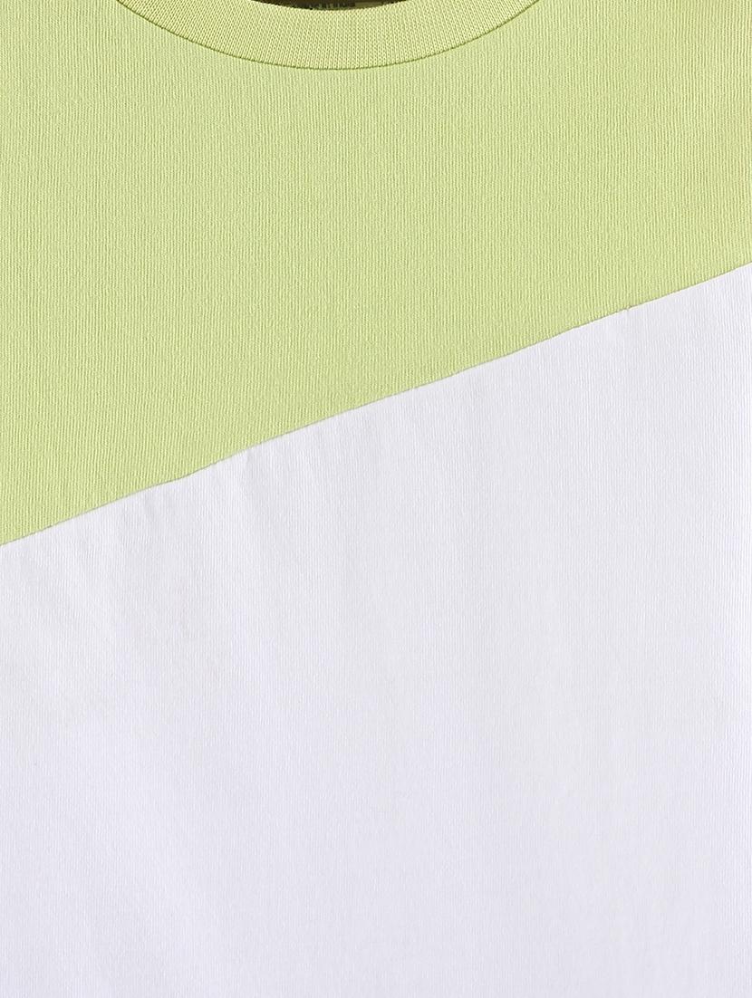 round neck color block t-shirt - 17563074 - Zoom Image - 3