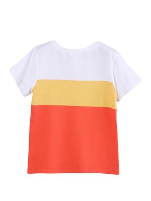 round neck color block t-shirt - 17563075 - Standard Image - 2