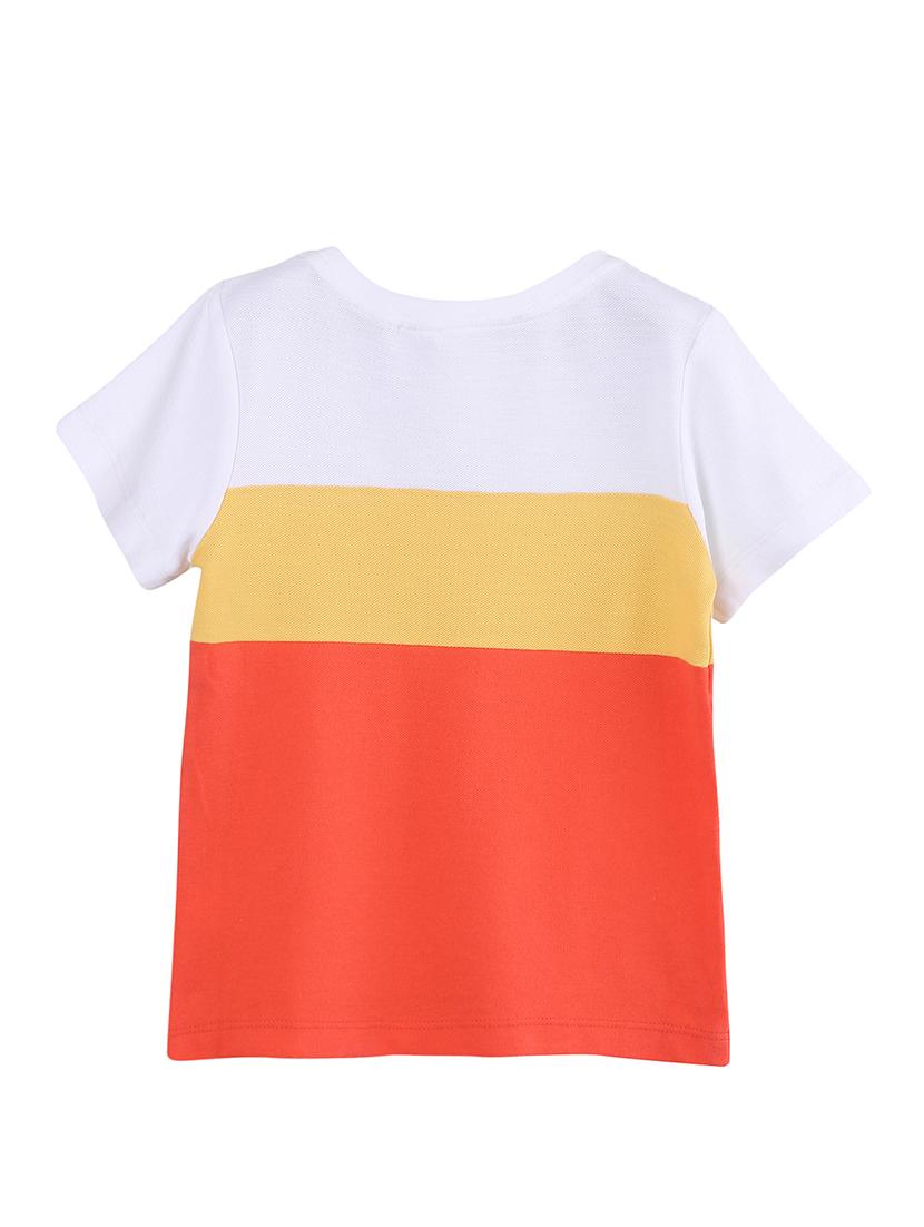 round neck color block t-shirt - 17563075 - Zoom Image - 2