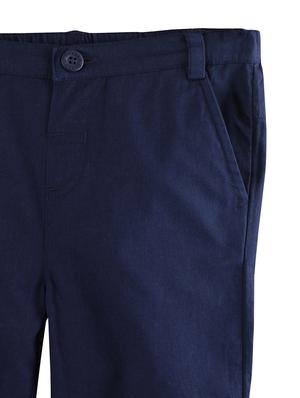 navy blue cotton chinos trouser - 17563077 - Standard Image - 3
