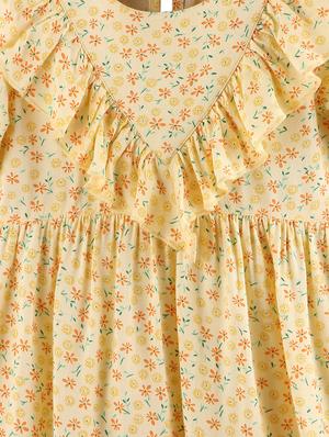 yellow floral frock - 17563078 - Standard Image - 3