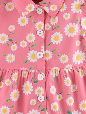 pink cotton frock - 17563079 - Standard Image - 3