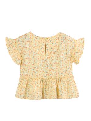 yellow viscose regular top - 17563099 - Standard Image - 2