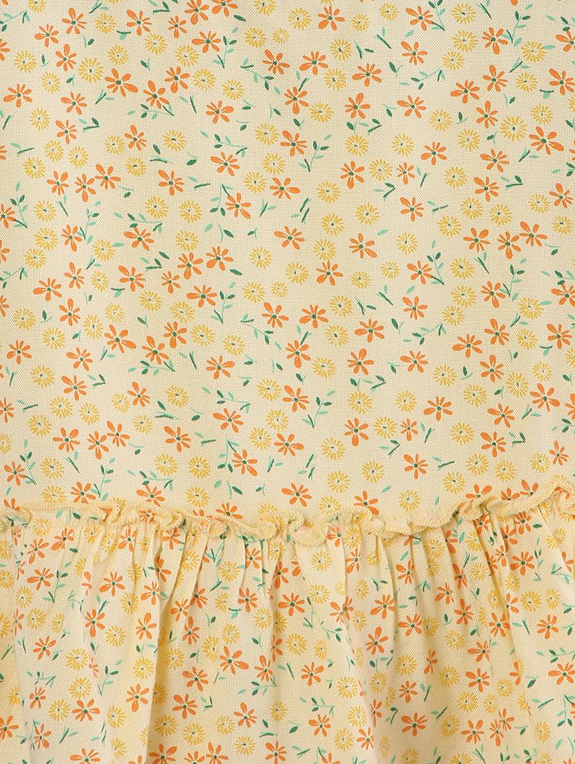 yellow viscose regular top - 17563099 - Zoom Image - 3