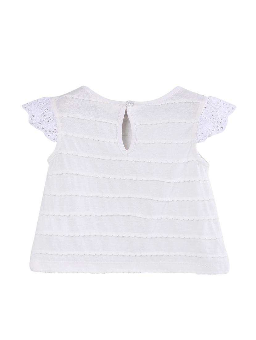 white cotton regular top - 17563100 - Zoom Image - 2