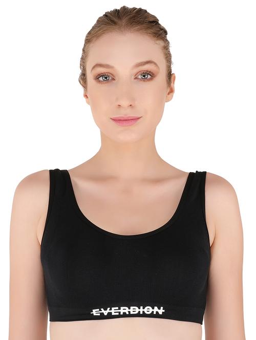 black nylon sports bra - 17563128 - Standard Image - 1