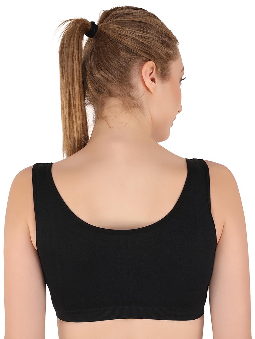 black nylon sports bra - 17563128 - Zoom Image - 3