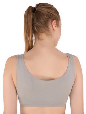 grey nylon sports bra - 17563135 - Standard Image - 3