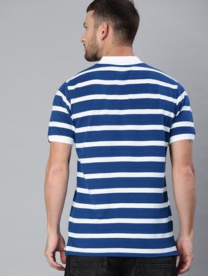 blue striped polo t-shirt - 17563186 - Standard Image - 3