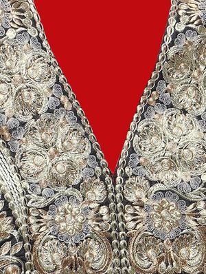 embroidered unstitched churidar suit - 17563198 - Standard Image - 3