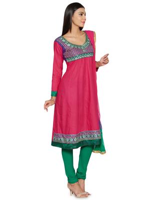 embroidered unstitched churidar suit - 17563201 - Standard Image - 2