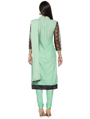 embroidered unstitched churidar suit - 17563208 - Standard Image - 3