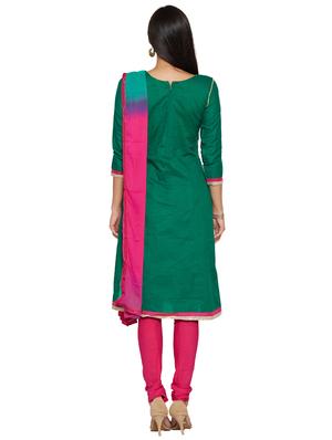 embroidered unstitched churidar suit - 17563212 - Standard Image - 3