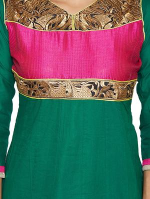 embroidered unstitched churidar suit - 17563212 - Standard Image - 4
