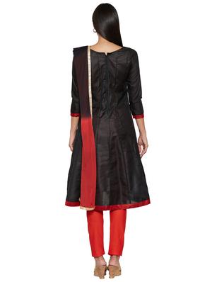 embroidered unstitched churidar suit - 17563214 - Standard Image - 3