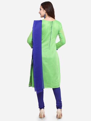 embroidered unstitched churidar suit - 17563220 - Standard Image - 3