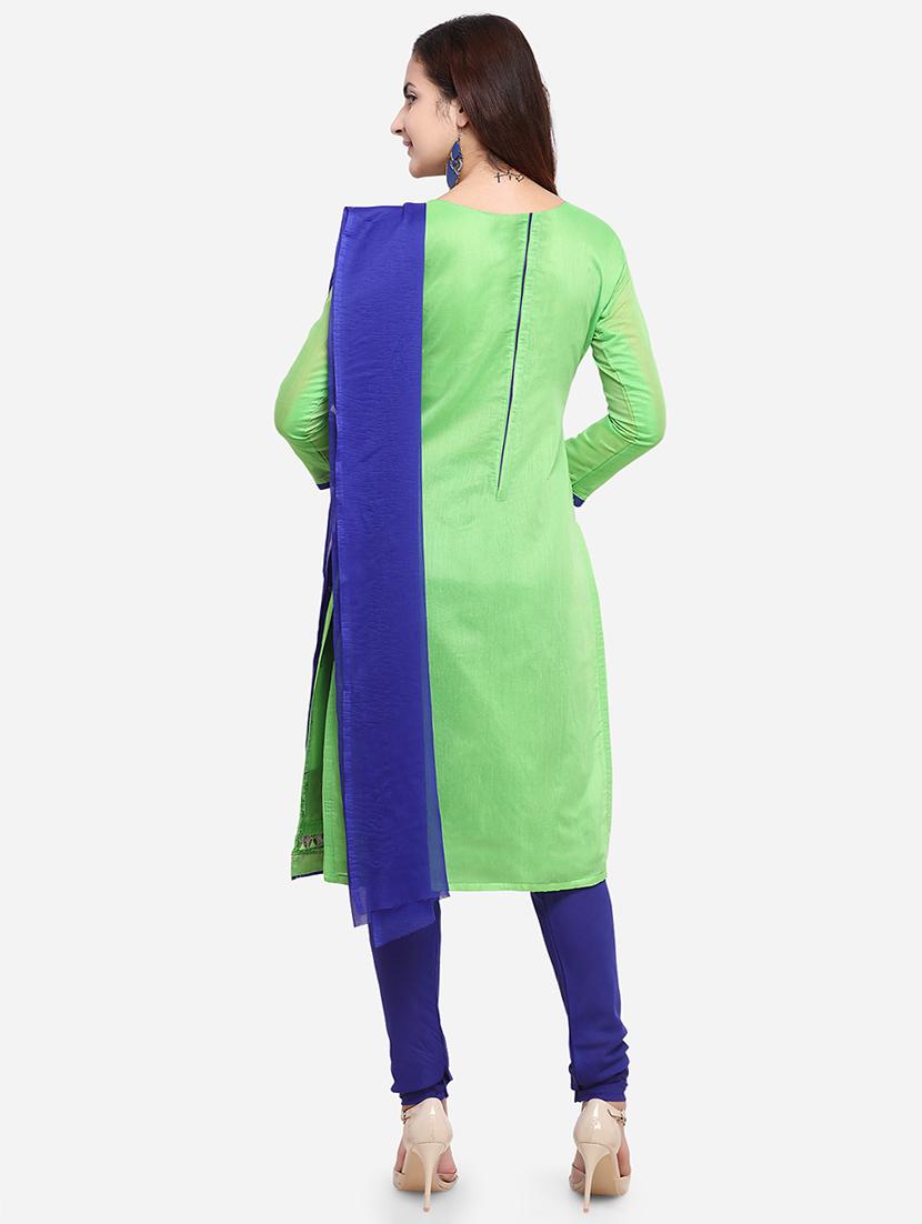 embroidered unstitched churidar suit - 17563220 - Zoom Image - 3