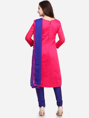 embroidered unstitched churidar suit - 17563228 - Standard Image - 3