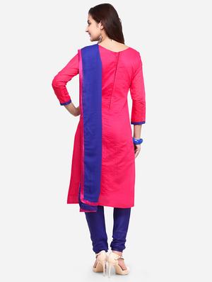 embroidered unstitched churidar suit - 17563229 - Standard Image - 3