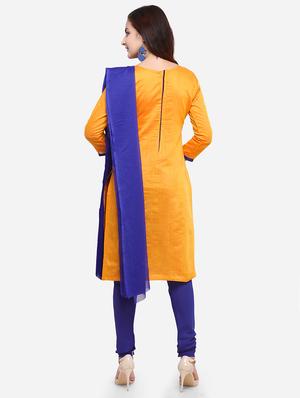 embroidered unstitched churidar suit - 17563241 - Standard Image - 3