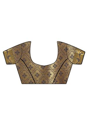 zari banarasi saree with blouse - 17563297 - Standard Image - 3