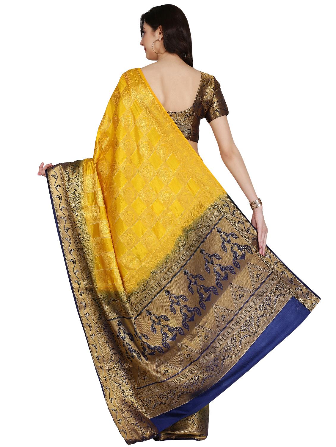 zari banarasi saree with blouse - 17563297 - Zoom Image - 2