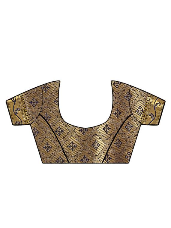 zari banarasi saree with blouse - 17563297 - Zoom Image - 3