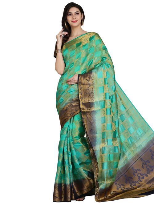 zari banarasi saree with blouse - 17563298 - Standard Image - 1