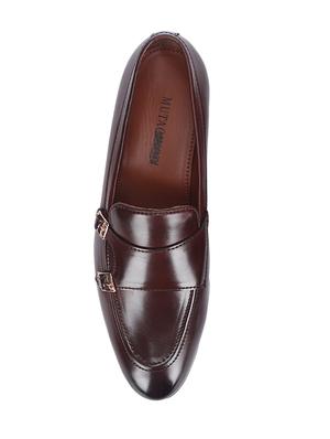 brown patent leather slip on loafers - 17563336 - Standard Image - 4