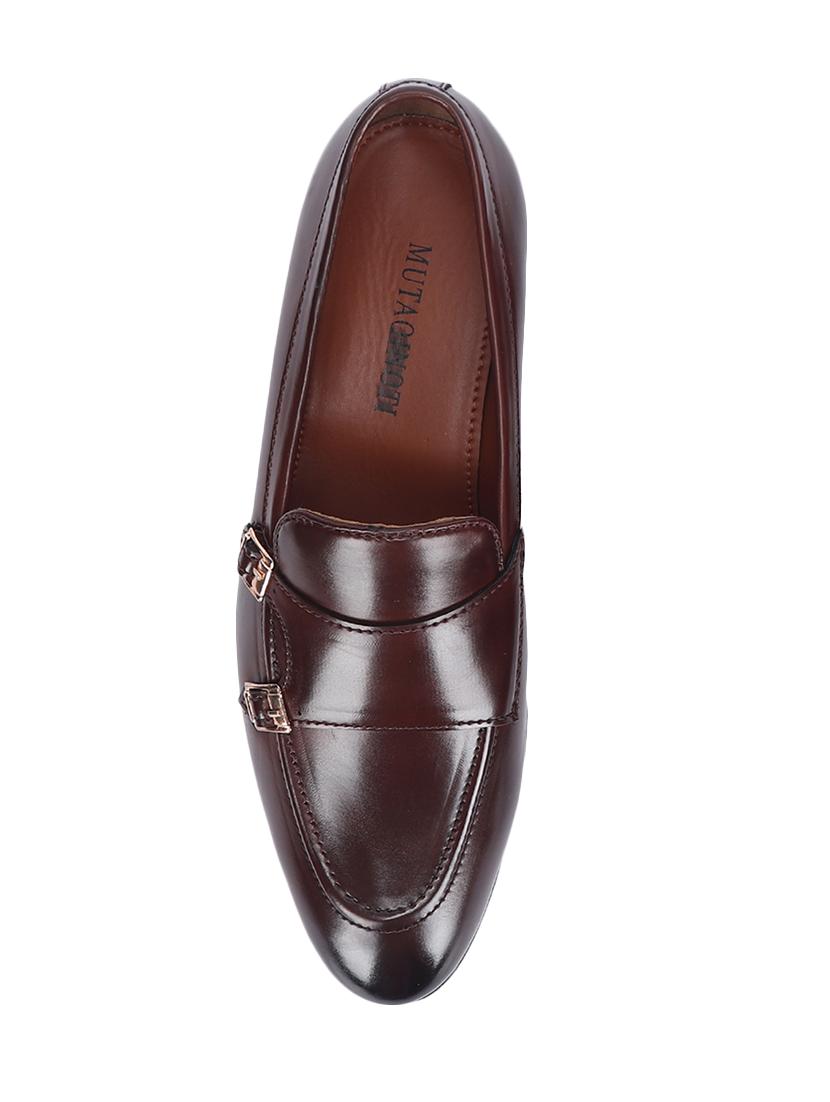 brown patent leather slip on loafers - 17563336 - Zoom Image - 4