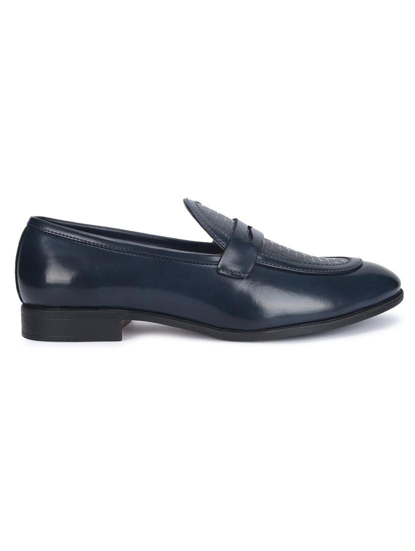 blue patent leather slip on loafers - 17563339 - Zoom Image - 3