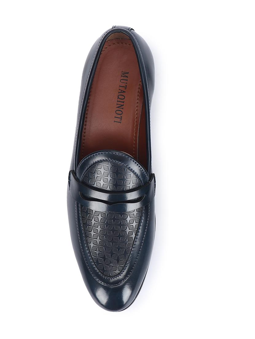 blue patent leather slip on loafers - 17563339 - Zoom Image - 4