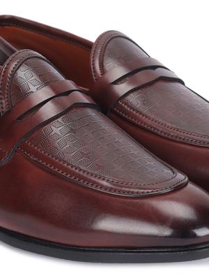 brown patent leather slip on loafers - 17563340 - Standard Image - 5