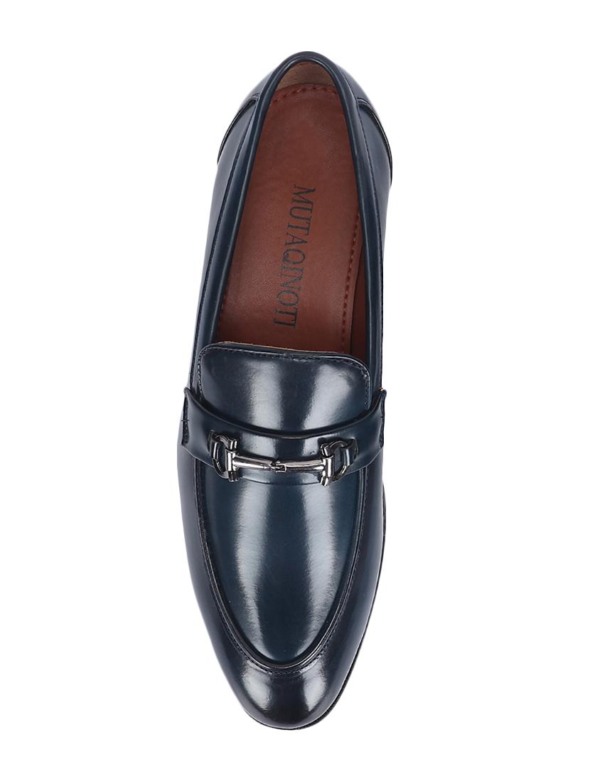 blue patent leather slip on loafers - 17563343 - Zoom Image - 4